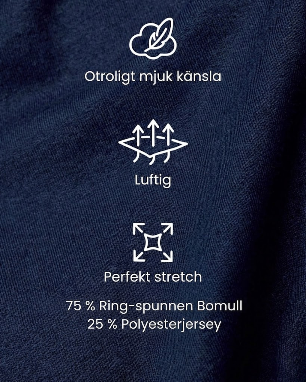 T-shirt Som Skjuler Maven - Marineblå