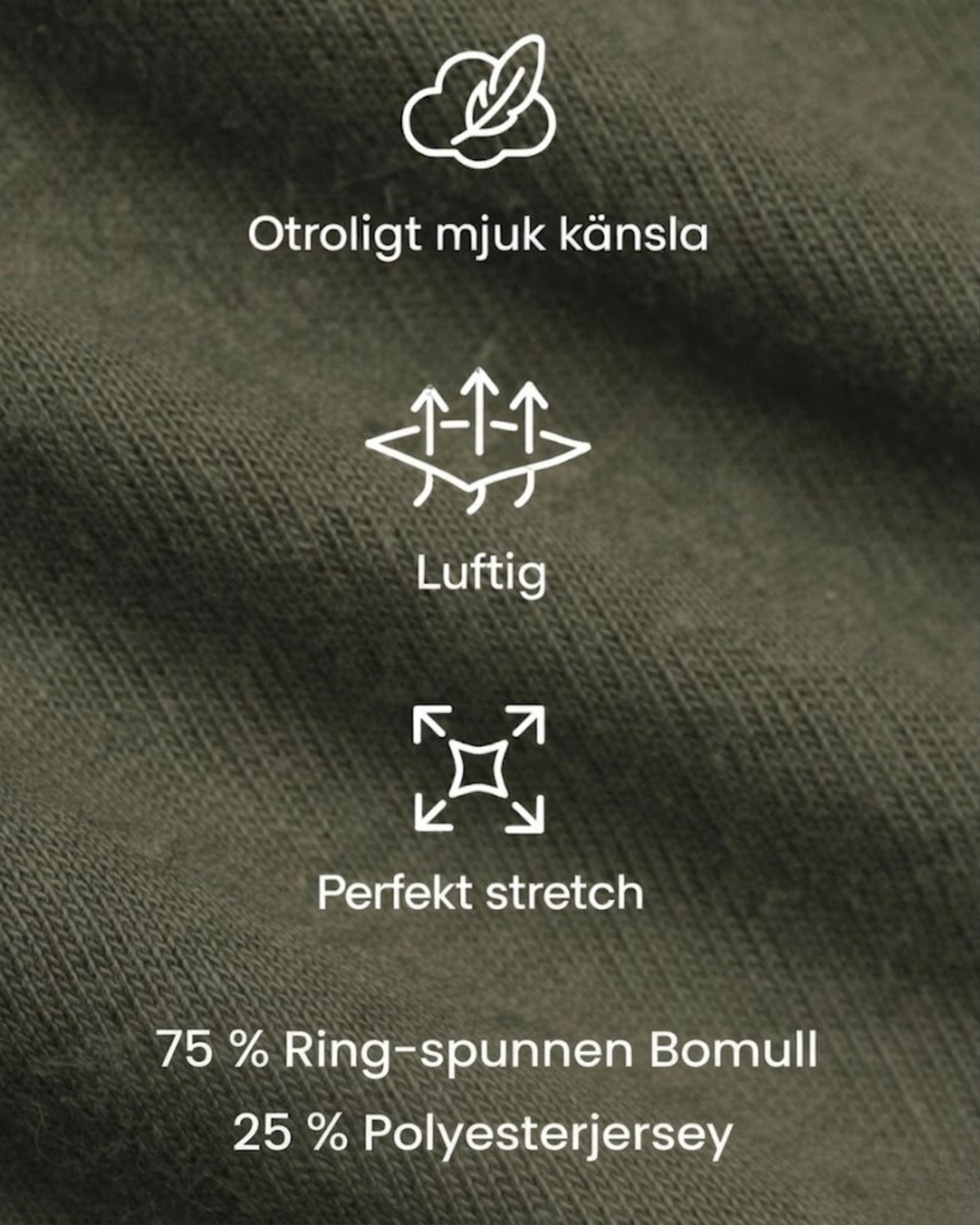 T-shirt med perfekt pasform – grøn