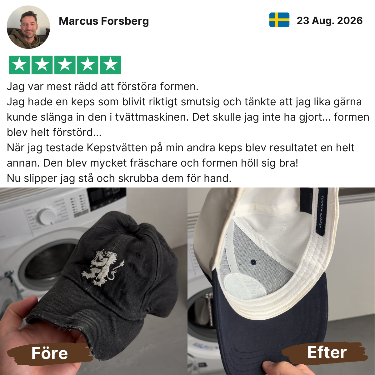 Kasketvasker - (Formholder + Premium vaskepose)