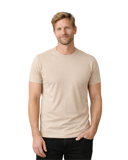 T-shirt med perfekt pasform - beige