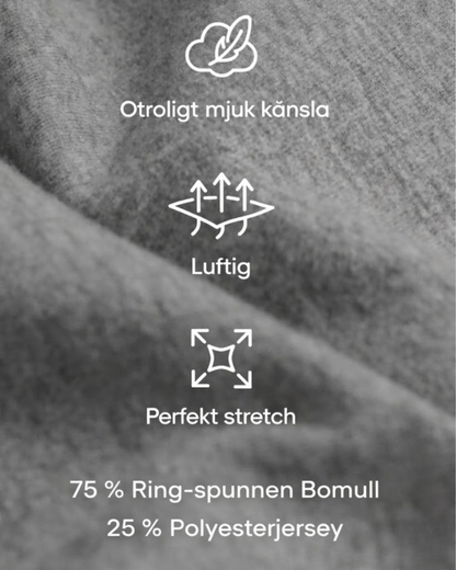 T-shirt der skjuler maven - Lysegrå