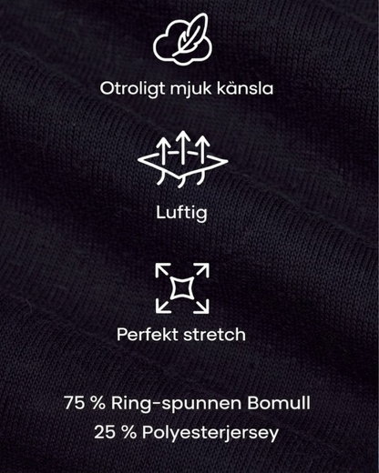T-shirt med perfekt pasform - sort