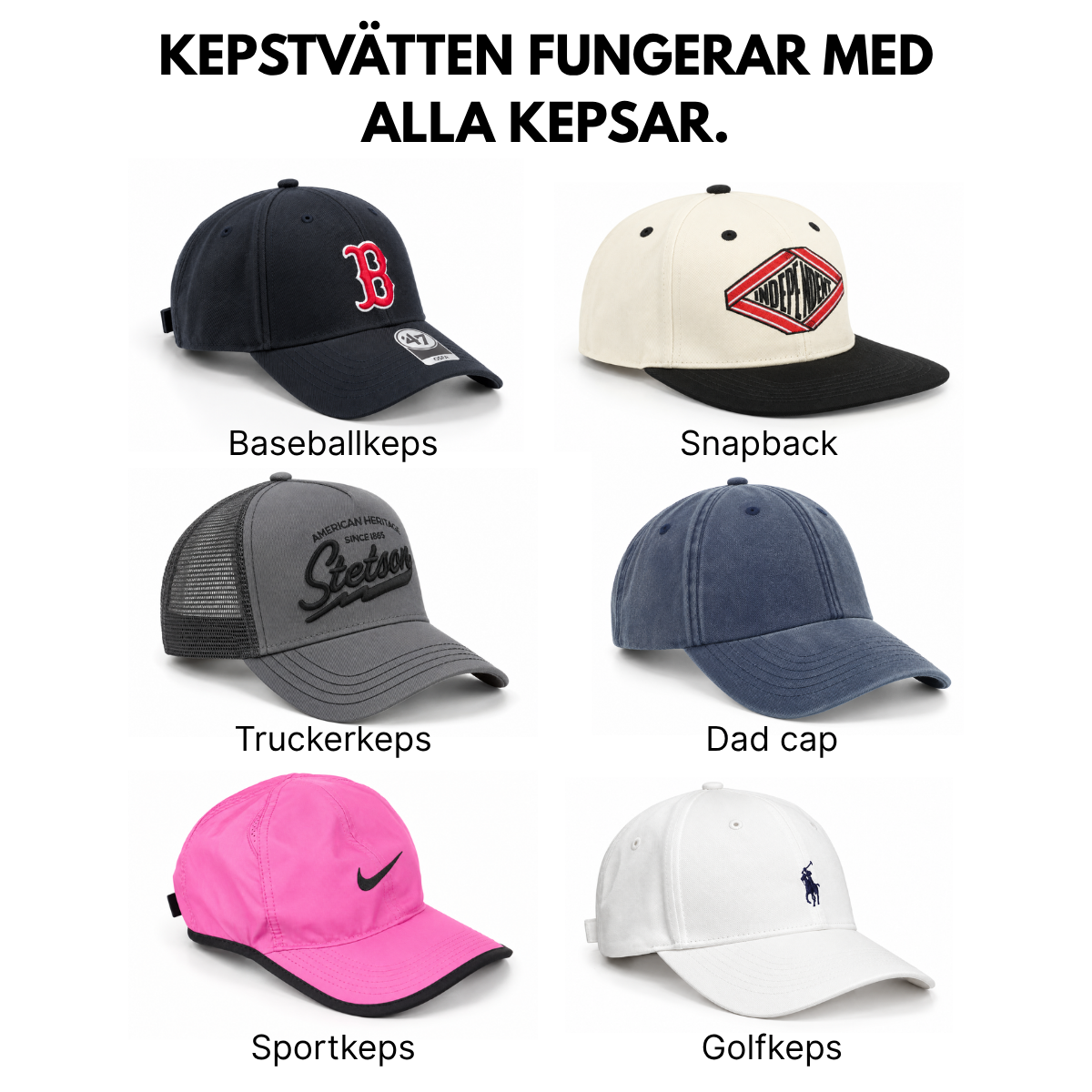 Kasketvasker - (Formholder + Premium vaskepose)