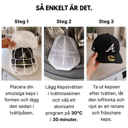 Kasketvasker - (Formholder + Premium vaskepose)