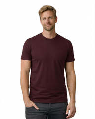 T-shirt med perfekt pasform – vinrød