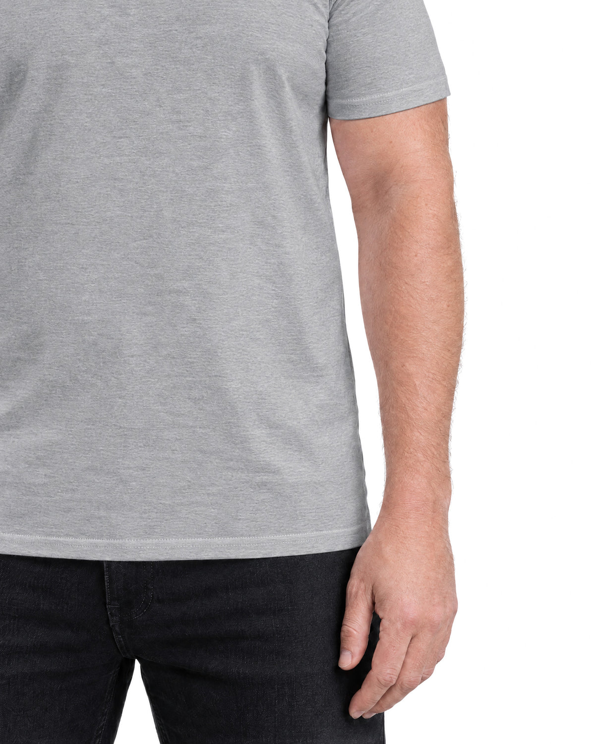 T-shirt der skjuler maven - Lysegrå