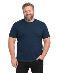 T-shirt Som Skjuler Maven - Marineblå