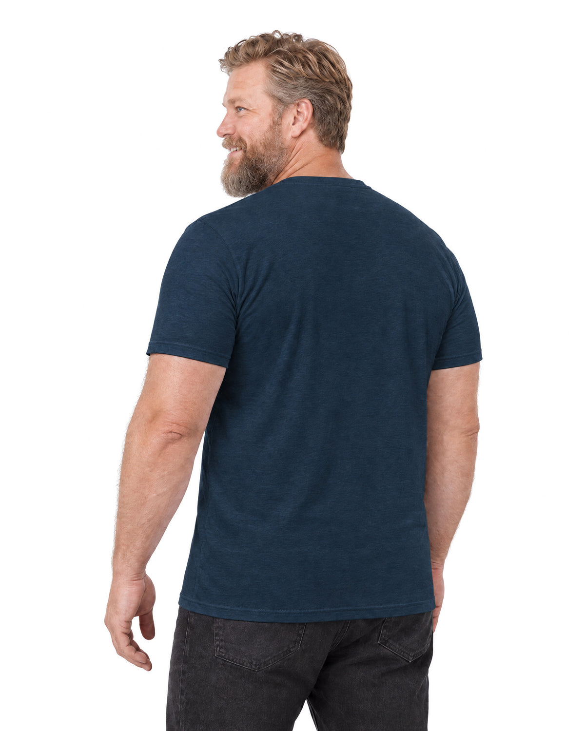 T-shirt Som Skjuler Maven - Marineblå