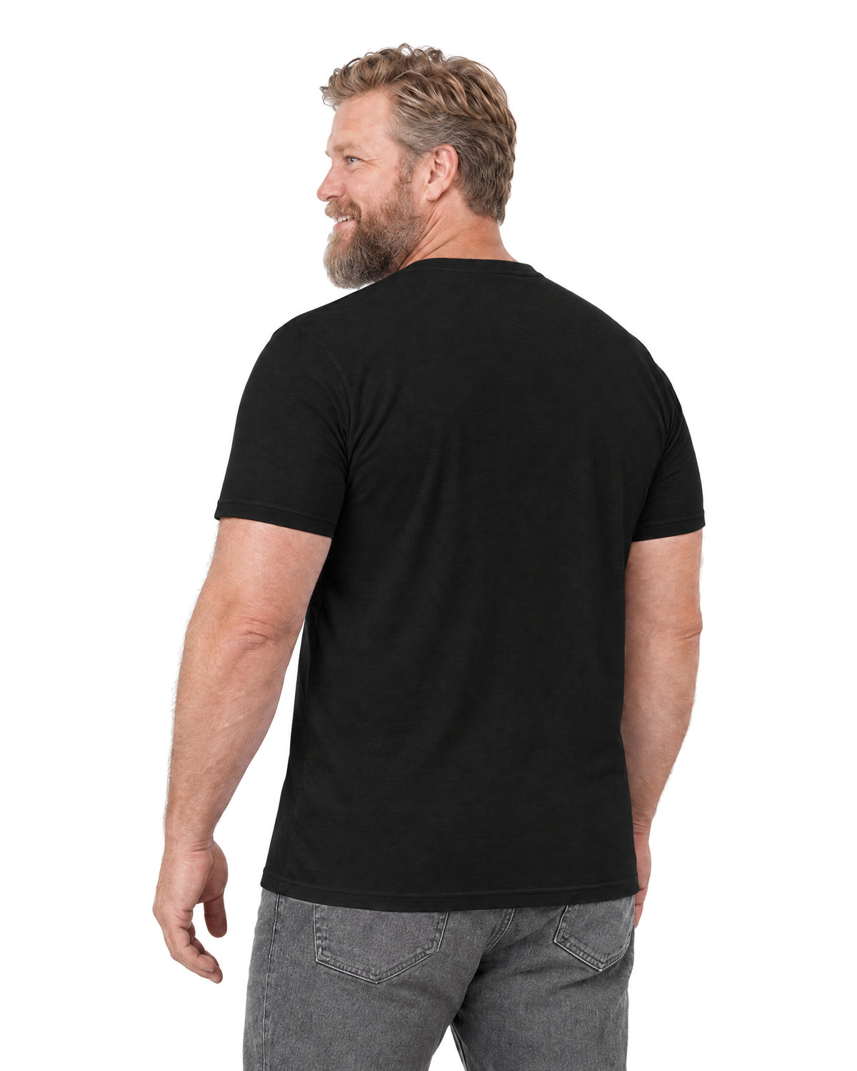 T-shirt der skjuler maven - Sort
