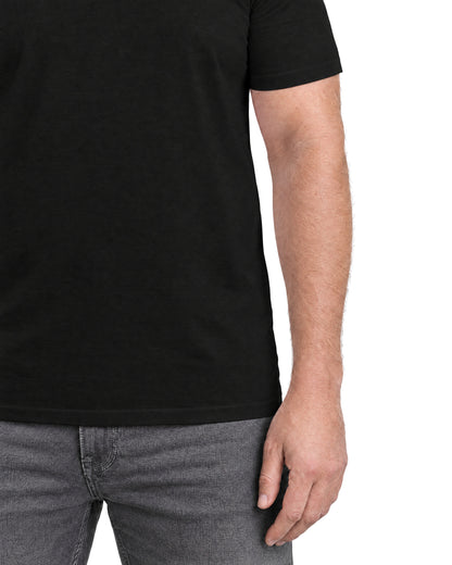 T-shirt der skjuler maven - Sort