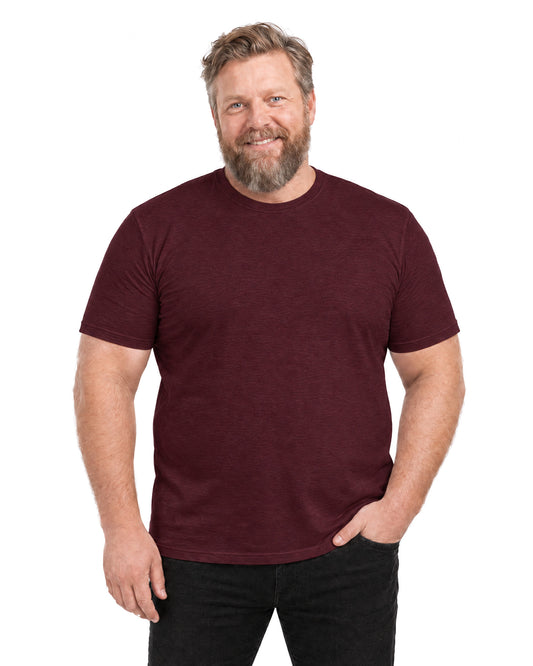 T-shirt Som Skjuler Maven - Vinrød