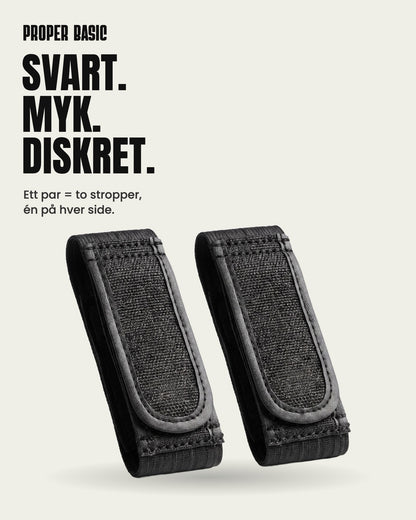 Proper Basic Beltestroppen i svart, ett par