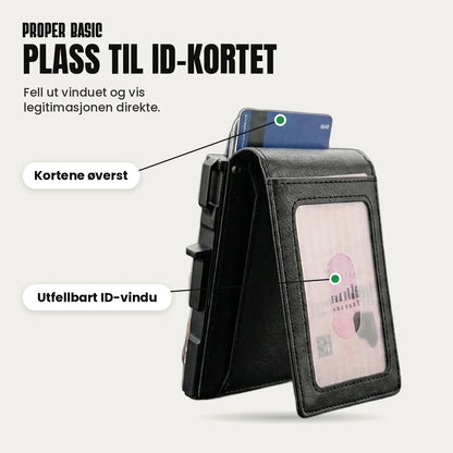 Utfellbart ID-vindu på Proper Basic Kortholder