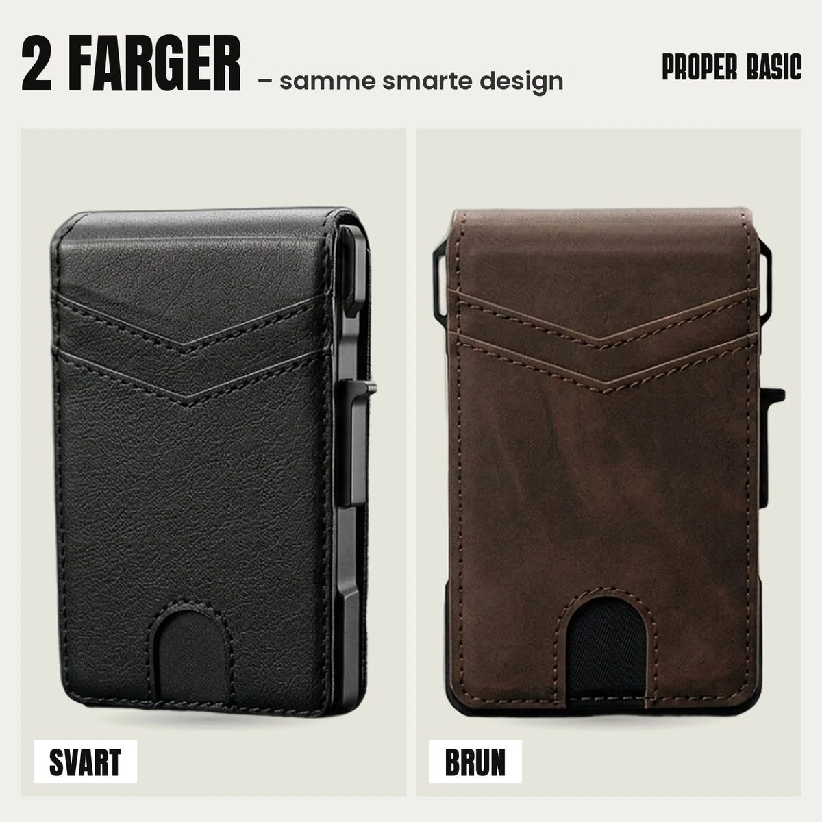 Proper Basic Kortholder i svart og brunt